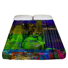 New York City Skyline Fitted Sheet (king Size)