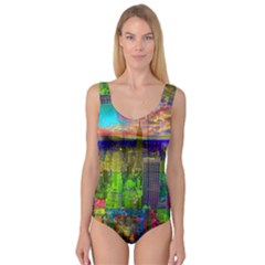 New York City Skyline Princess Tank Leotard  by Amaryn4rt