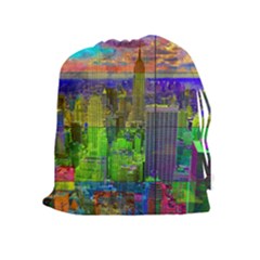 New York City Skyline Drawstring Pouches (extra Large) by Amaryn4rt