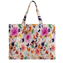 Vector Floral Art Zipper Mini Tote Bag by Amaryn4rt