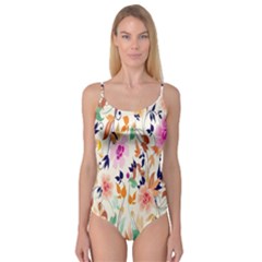 Vector Floral Art Camisole Leotard  by Amaryn4rt