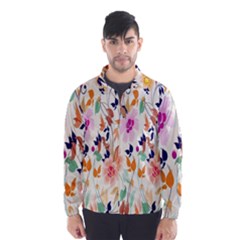 Vector Floral Art Wind Breaker (men) by Amaryn4rt