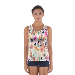 Vector Floral Art Women s Sport Tank Top  by Amaryn4rt