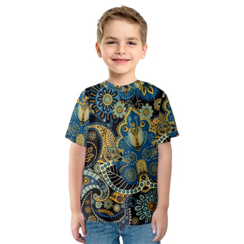 Retro Ethnic Background Pattern Vector Kids  Sport Mesh Tee by Amaryn4rt