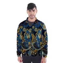 Retro Ethnic Background Pattern Vector Wind Breaker (men) by Amaryn4rt