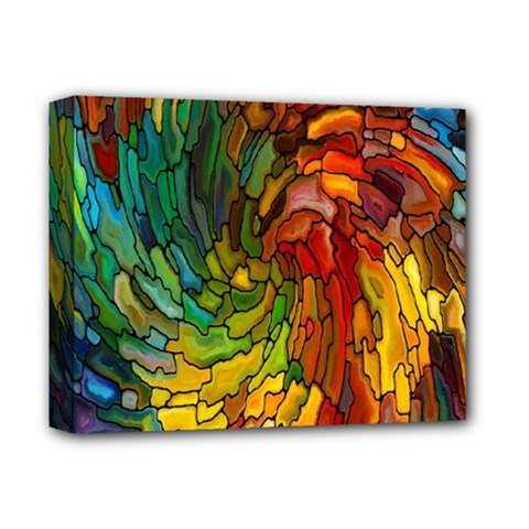 Stained Glass Patterns Colorful Deluxe Canvas 14  X 11 