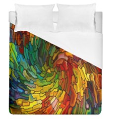 Stained Glass Patterns Colorful Duvet Cover (queen Size)