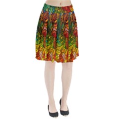 Stained Glass Patterns Colorful Pleated Skirt