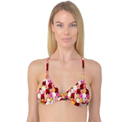 Rose Color Beautiful Flowers Reversible Tri Bikini Top by Amaryn4rt