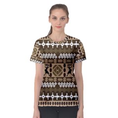 African Vector Patterns Women s Sport Mesh Tee