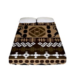 African Vector Patterns Fitted Sheet (full/ Double Size)