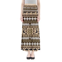 African Vector Patterns Maxi Skirts