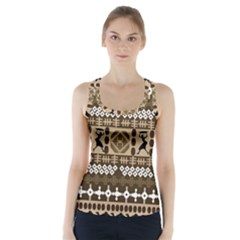 African Vector Patterns Racer Back Sports Top