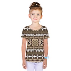 African Vector Patterns Kids  One Piece Tee