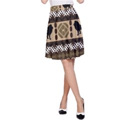 African Vector Patterns  A-line Skirt