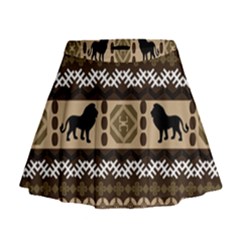 African Vector Patterns  Mini Flare Skirt