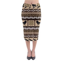 African Vector Patterns  Midi Pencil Skirt by Amaryn4rt