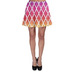 Colorful Rainbow Moroccan Pattern Skater Skirt by Amaryn4rt