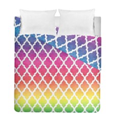 Colorful Rainbow Moroccan Pattern Duvet Cover Double Side (full/ Double Size)