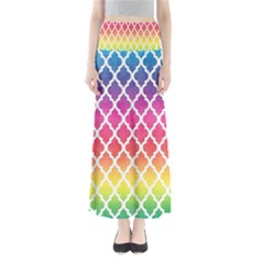 Colorful Rainbow Moroccan Pattern Maxi Skirts by Amaryn4rt