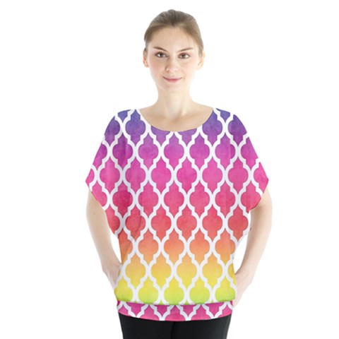 Colorful Rainbow Moroccan Pattern Blouse by Amaryn4rt