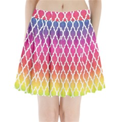 Colorful Rainbow Moroccan Pattern Pleated Mini Skirt by Amaryn4rt