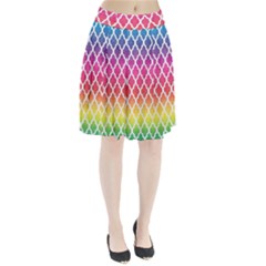 Colorful Rainbow Moroccan Pattern Pleated Skirt by Amaryn4rt