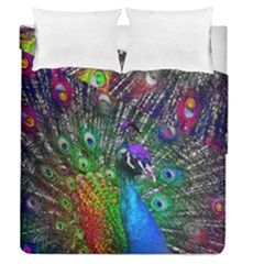 3d Peacock Pattern Duvet Cover Double Side (queen Size)