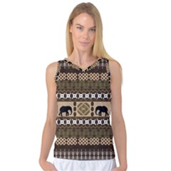 African Vector Patterns  Women s Basketball Tank Top