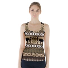 African Vector Patterns  Racer Back Sports Top