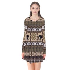 African Vector Patterns  Flare Dress