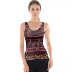 Ulos Suji Traditional Art Pattern Tank Top