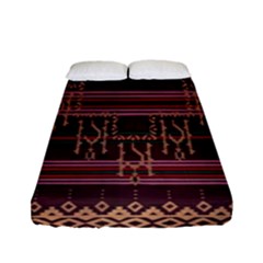 Ulos Suji Traditional Art Pattern Fitted Sheet (full/ Double Size)