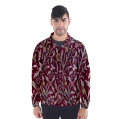 Crewel Fabric Tree Of Life Maroon Wind Breaker (men) by Amaryn4rt