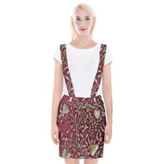 Crewel Fabric Tree Of Life Maroon Suspender Skirt