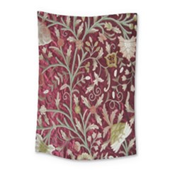 Crewel Fabric Tree Of Life Maroon Small Tapestry