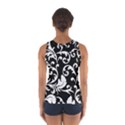 Vector Classical trAditional Black And White Floral Patterns Women s Sport Tank Top  View2