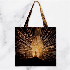 3d Beautiful Peacock Zipper Grocery Tote Bag by Amaryn4rt