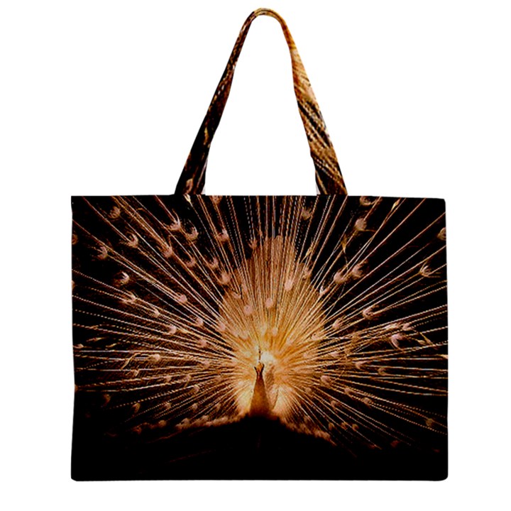 3d Beautiful Peacock Zipper Mini Tote Bag