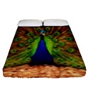 3d Peacock Bird Fitted Sheet (Queen Size) View1