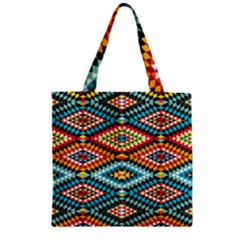 African Tribal Patterns Zipper Grocery Tote Bag