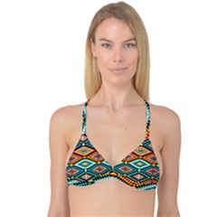 African Tribal Patterns Reversible Tri Bikini Top by Amaryn4rt