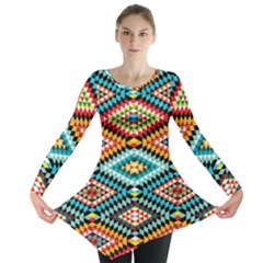 African Tribal Patterns Long Sleeve Tunic 