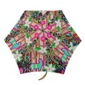 Mandalas, Cats and Flowers Fantasy Digital Patchwork Mini Folding Umbrellas View1