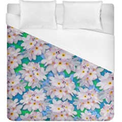 Plumeria Bouquet Exotic Summer Pattern  Duvet Cover (king Size)