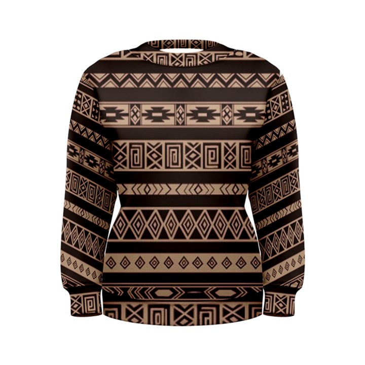 Ethnic Pattern Vector Women s Sweatshirt