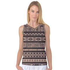 Ethnic Pattern Vector Women s Basketball Tank Top