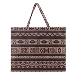 Ethnic Pattern Vector Zipper Large Tote Bag by Amaryn4rt