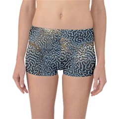 Coral Pattern Boyleg Bikini Bottoms