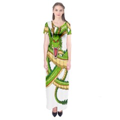 Dragon Snake Short Sleeve Maxi Dress